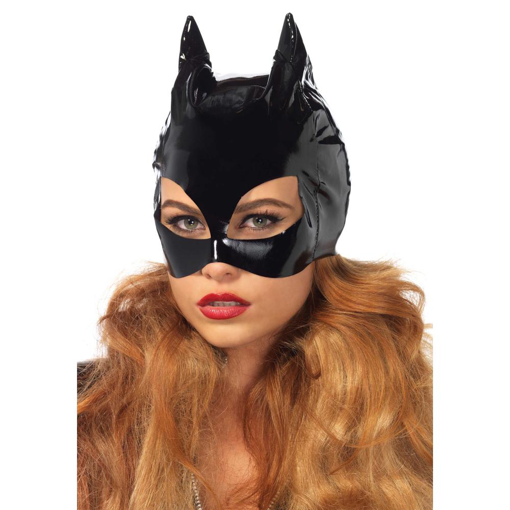 Leg Avenue - Vinyl Cat Woman Maske - Schwarz